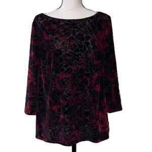 Dressbarn soft size 1X girl talk NWT sheer blouse